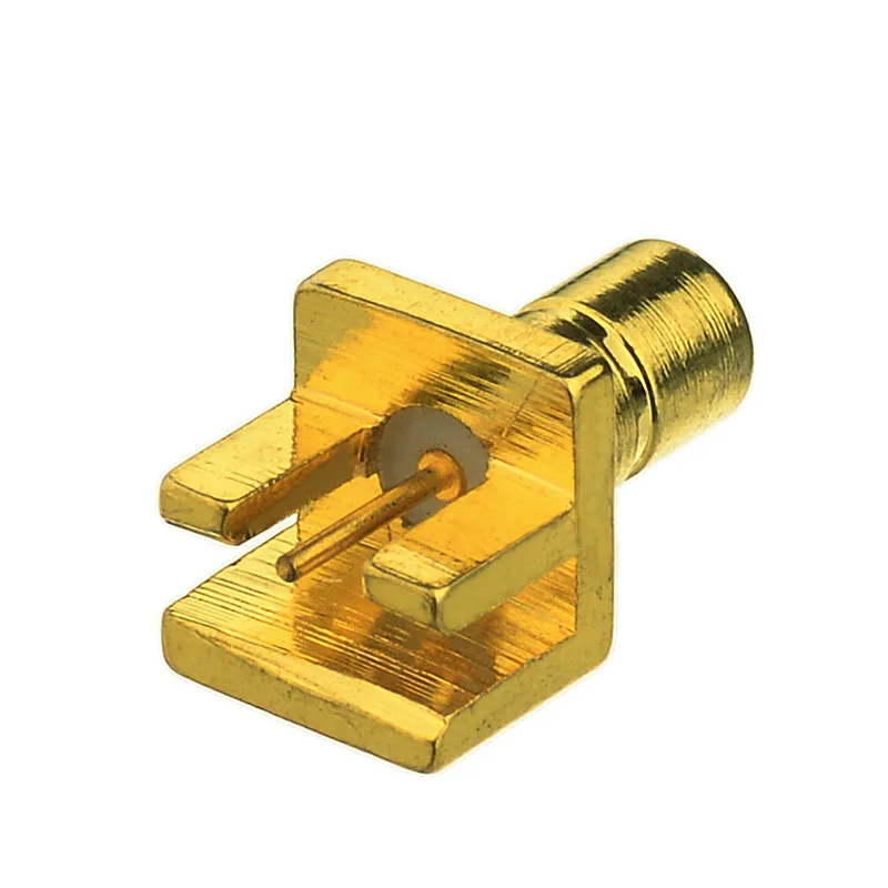 Superbat 10pcs 50ohm SMB Thru Hole Female PCB Mount 250V Gold-Plated RF Coaxial Connector for Electronic Components Market
