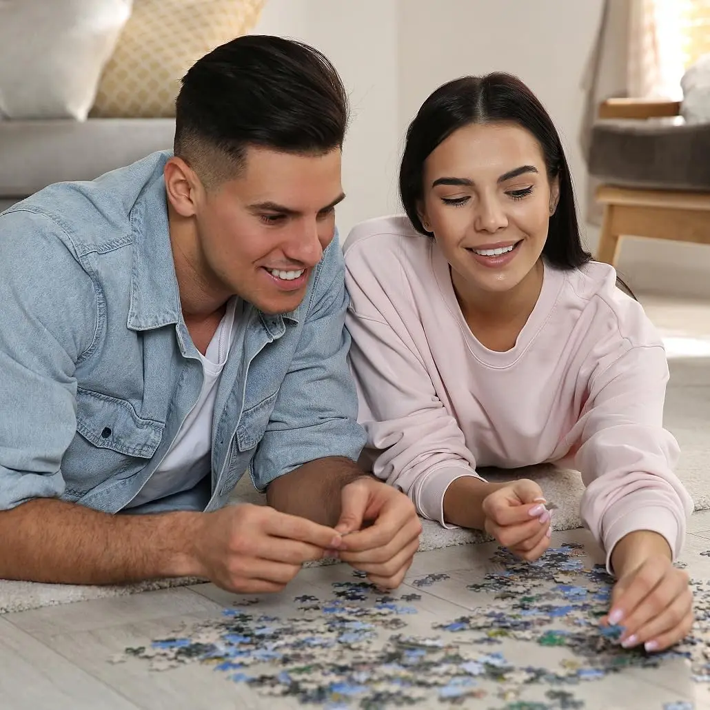 Jigsaw Puzzles 300/500/1000 Pieces Adult Landscape Paper Puzzles Stress Relief Entertainment Toys Christmas Gift