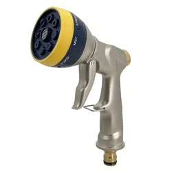 Adjustable High-Pressure Garden Water Gun and Sprinkler Nozzle (Silvery)