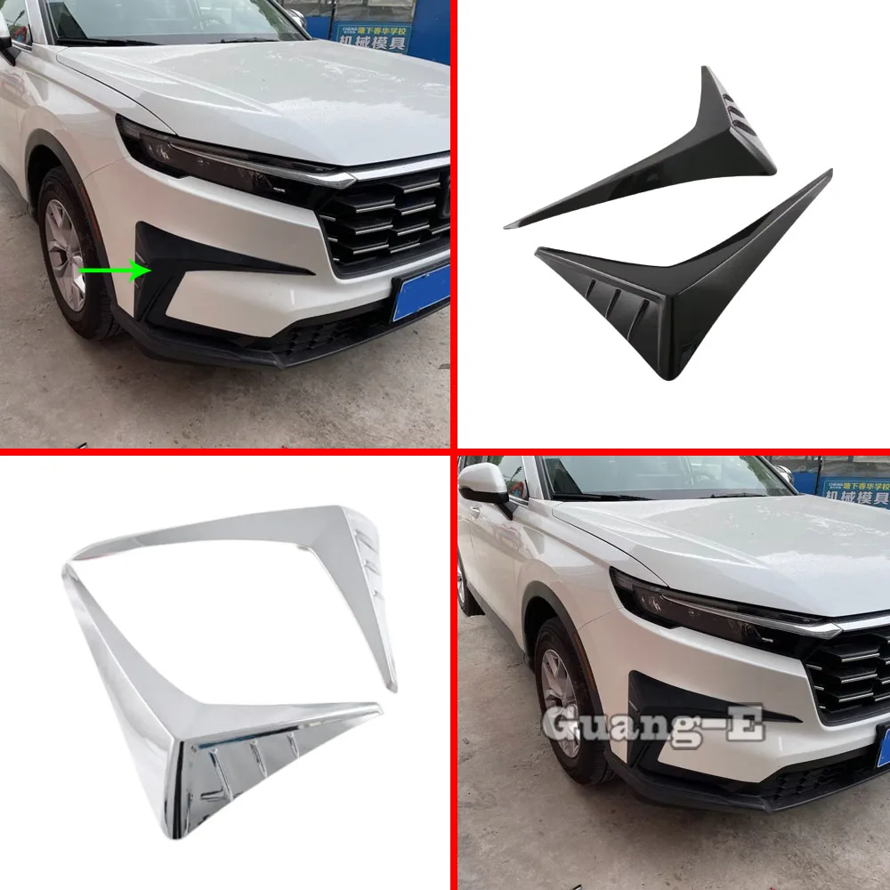 

Передний спойлер для автомобильного бампера из АБС-пластика для Honda CRV CR-V 2023 2024, отделка для вентиляционного отверстия, декоративная крышка, противотуманные внешние аксессуары