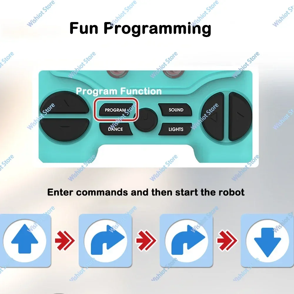 2.4G Remote Control Robot Dance Move Programable Colorful LED Lights Music Song Play Play Smart Robot Toys Kids Gift Christmas