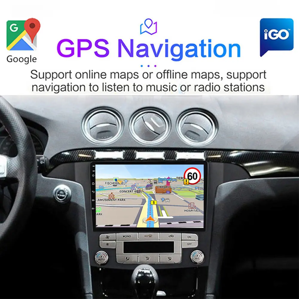 Ford S Max S-MAX 2007-2015 2 Din Android 12 Car Radio Multimedia Video Player Stereo Navigation GPS Carplay Autoradio WIFI car stereo