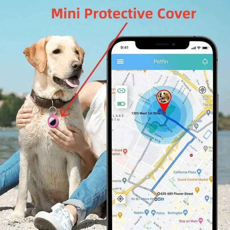 GPS Locator Cover For Airtag PC Mini Protective Cover GPS Tracker Keychain Holder Case Antilost Keychain Bluetooth Key Finder Case