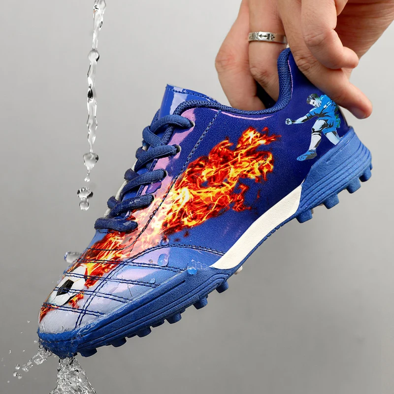 Child Football Shoes Boys Non-slip Elementary School Students Magic Indoor Training Soccer Shoes Girl Low Naked Outdoor Sneakers