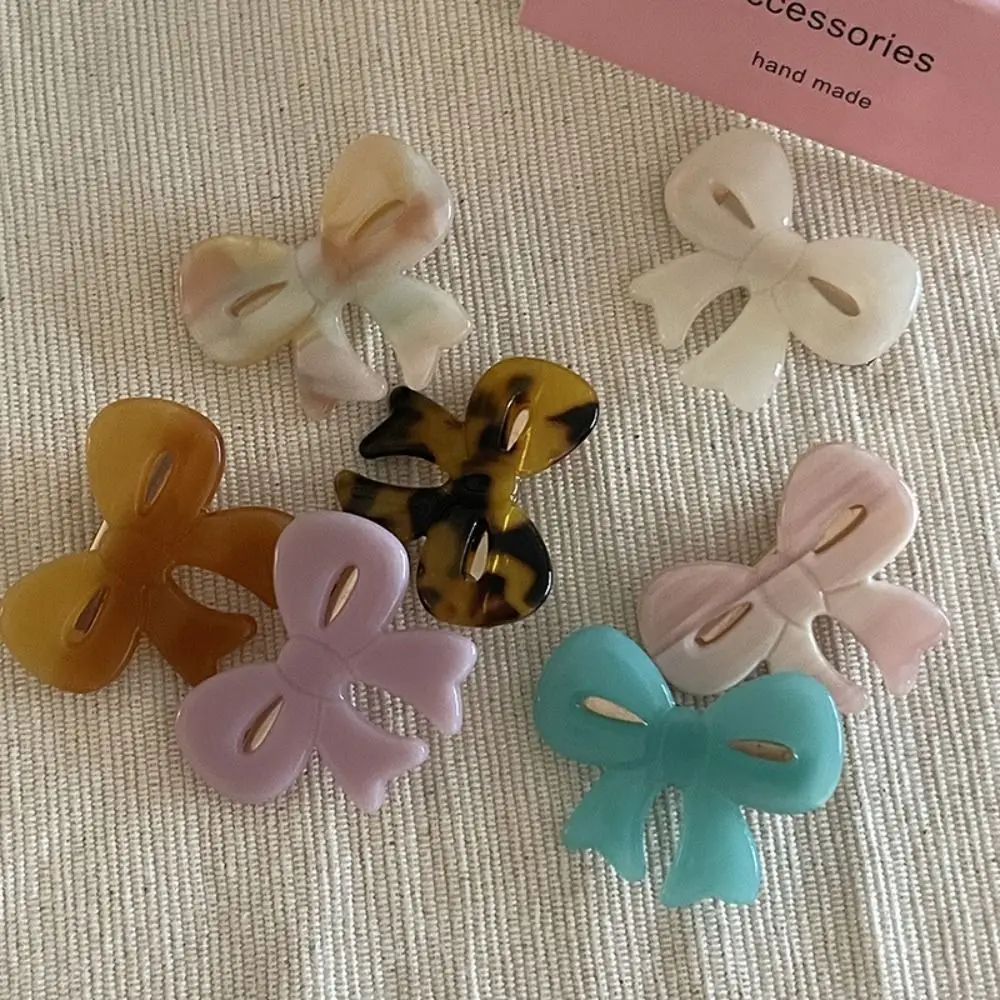 

Bowknot Acetic Acid Duckbill Clip Cute Acetate Small Hair Clip Bow Hairpin Hairpin Korean Style Bow Duckbill Clip Girls