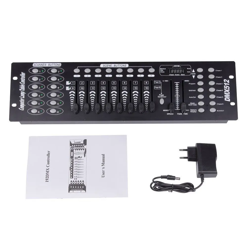 Fieryzeal 192 DMX Controller DJ Equipment DMX 512 Console Stage Lighting DJ Control For LED Par Moving Head Light Spotlights 6