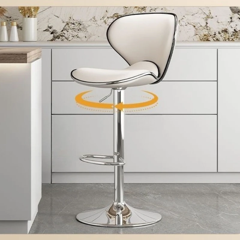 Bar Counter Chair Adjustable Stool Front Desk Home Bar High Back Tall Chair Cashier Counter High Stool Modern Design Style Set