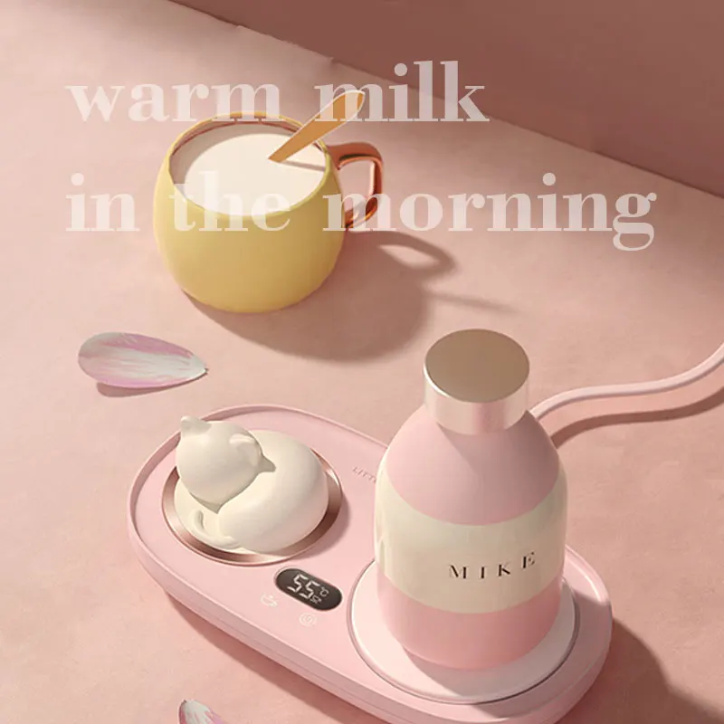 220V Heating Coaster Milk Tea Coffee Heating Coaster 20W 3-speed Insulation Winter Beverage Insulation Cup night light