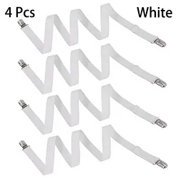 4-Piece Double Clip Sheet Fasteners - Versatile Non-Slip Adjustment for Sheets and Sofa Covers (White)