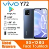 Vivo Y72 5G smartphone Global firmware 8GB RAM 128GB ROM 5000mAh Smart Phone Dimensity 720 Battery 18W 48MP Camera 1