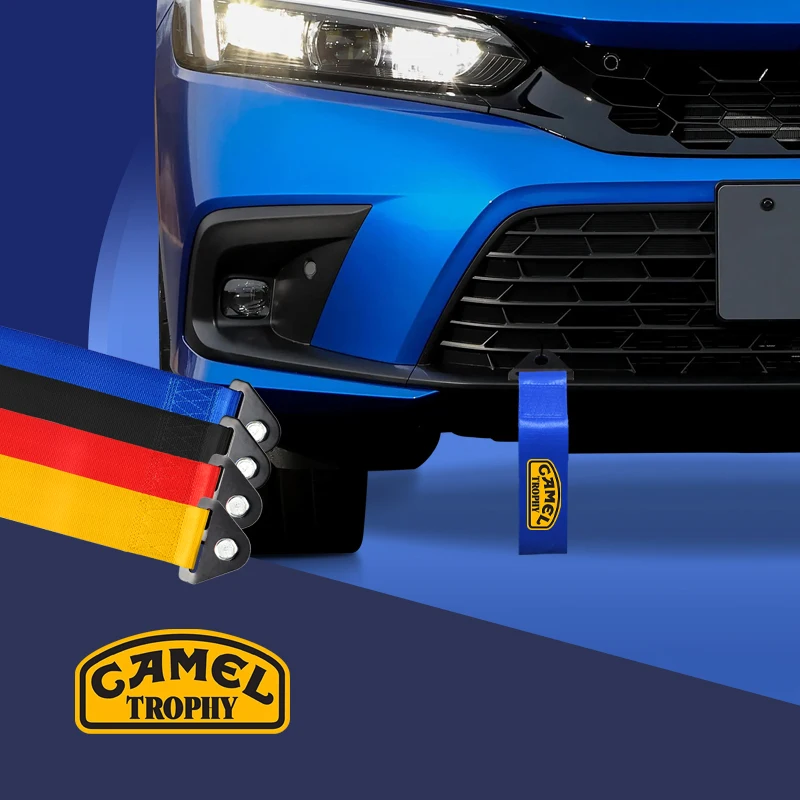 Camel Trophy Logo Car Nylon Tow Strap Car Tow Ropes Rimorchio Corde Decorazione Paraurti Per Land Rover Range Discovery Defender