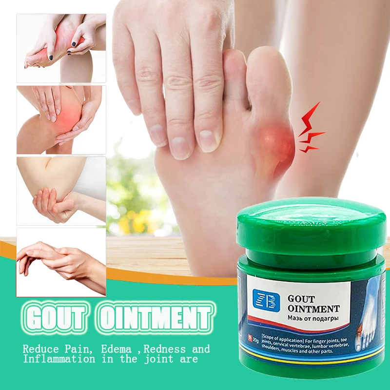 

20G Gout Ointment Treatment Gout Cause Joint Knee Pain Toe Finger Bone Spur PainKiller Cream Health Care Orthopedics Plasters