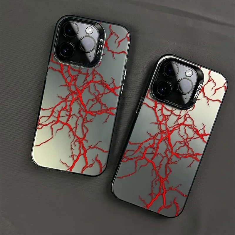 

Creative red lightning phone case is for iPhone 15Promax 14promax 13Pro 12Pro 11 XR XS series all-inclusive anti-fall phone case