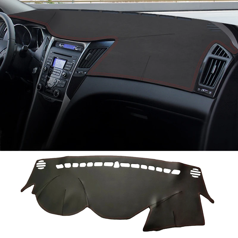 

Car PU Leather Dashboard Cover Dash Mat Pad Carpet Fit For Hyundai Sonata 2011 2012 2013 2014 Left Hand Drive