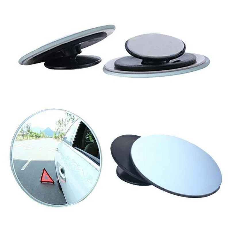 Car Mirror 360&deg; Rotation Blind Spot Wide Angle Adjustable Small Round Convex Reversing Auxiliary Rearview