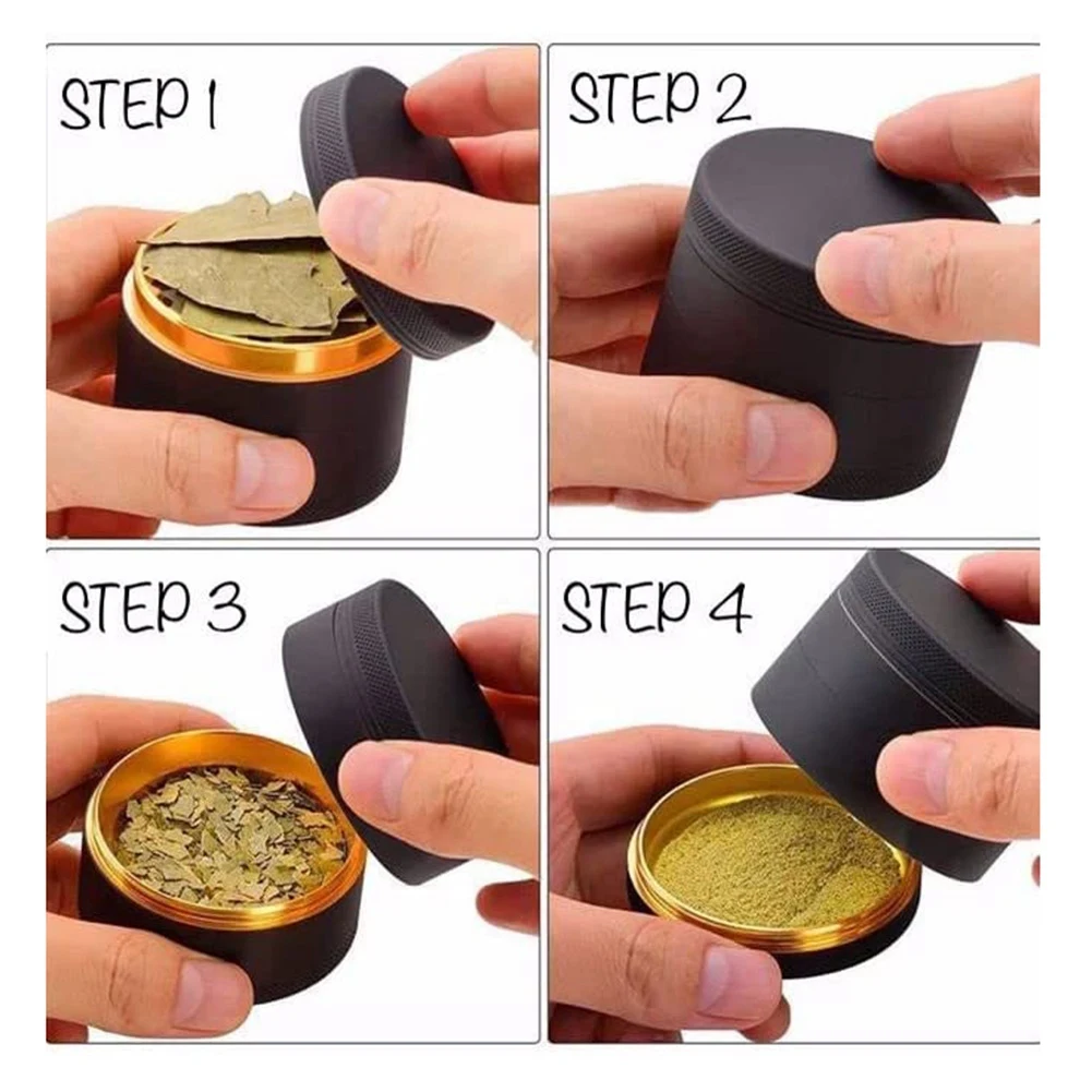 Herb Grinder Aluminum 4 Pieces 2.48 Inch