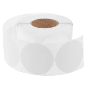 500 Etichette Adesive Rotonde Bianche da 25mm, Stampabili, per Etichettatura di Barattoli e Bottiglie, Gestione Inventario, Ufficio e Scuola