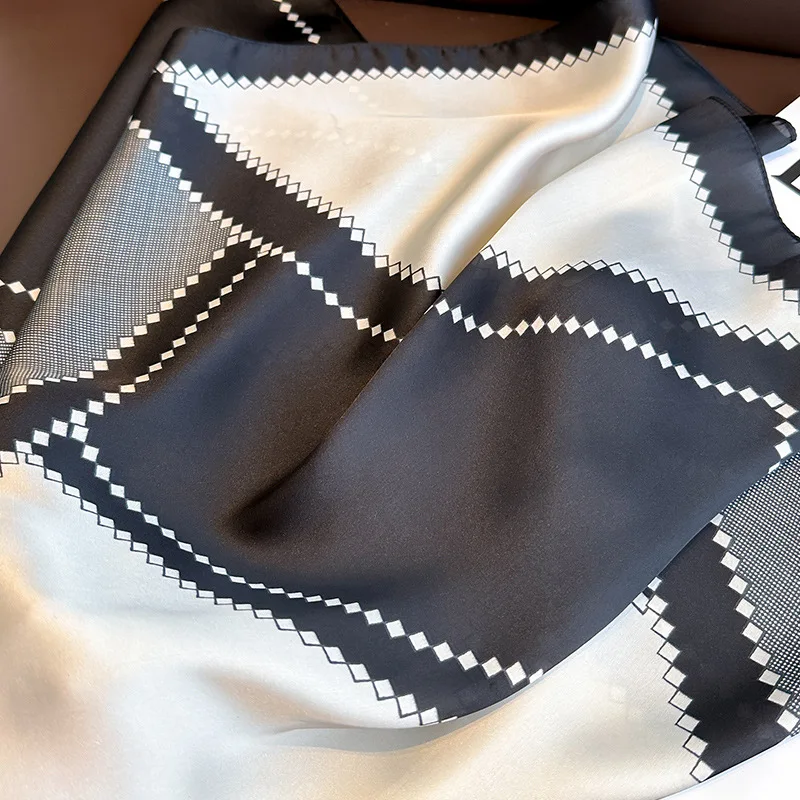 70cm Silk Square Scarf Women Satin Neck Tie Female Hair Bandana Headkerchief Shawl Wrap Hijab Echarpe Silk Scarf Square Scarf