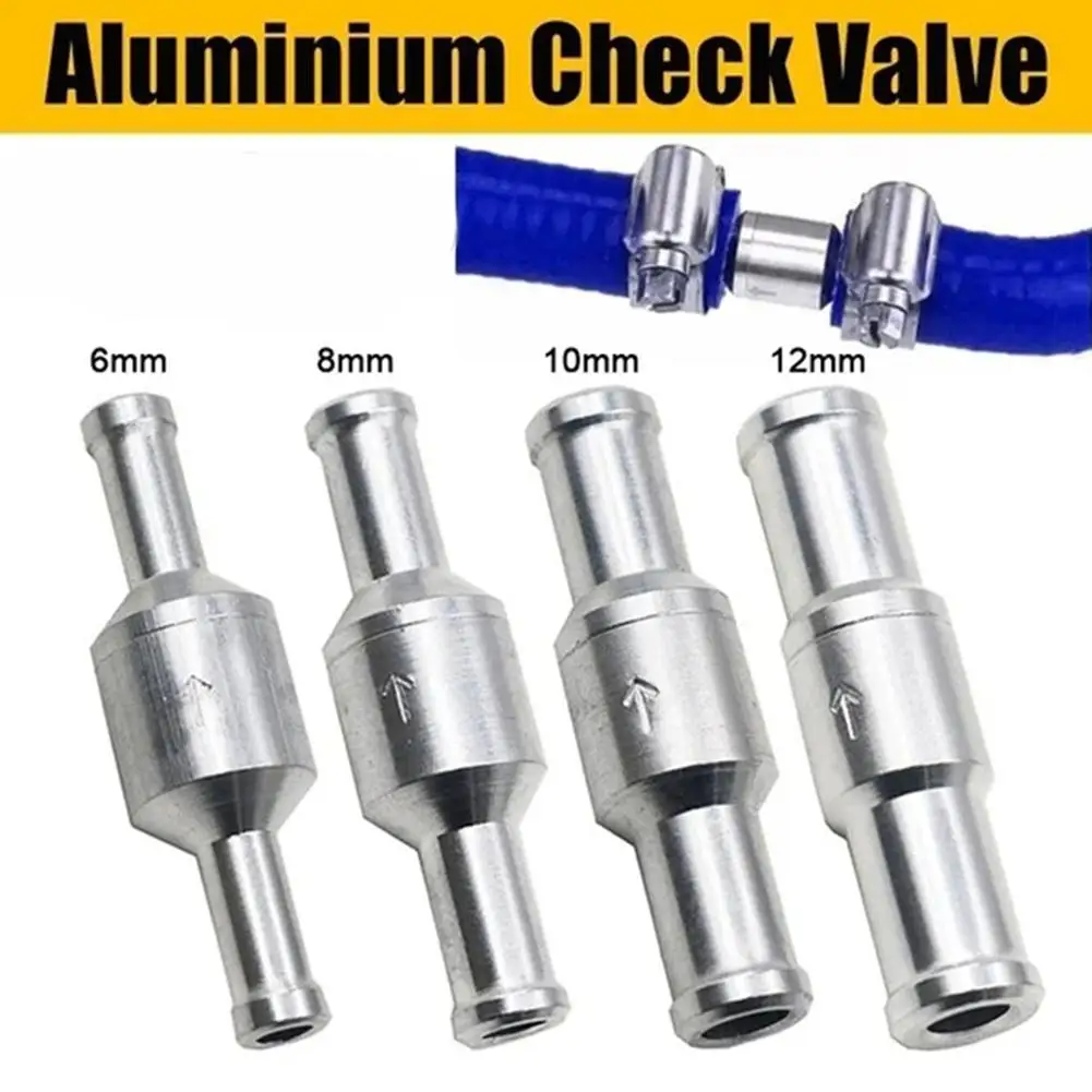 

6/8/10/12mm Aluminium Alloy One Way Check Fuel Non Return Check For Car Automobile Oil Water Pumps H2q3