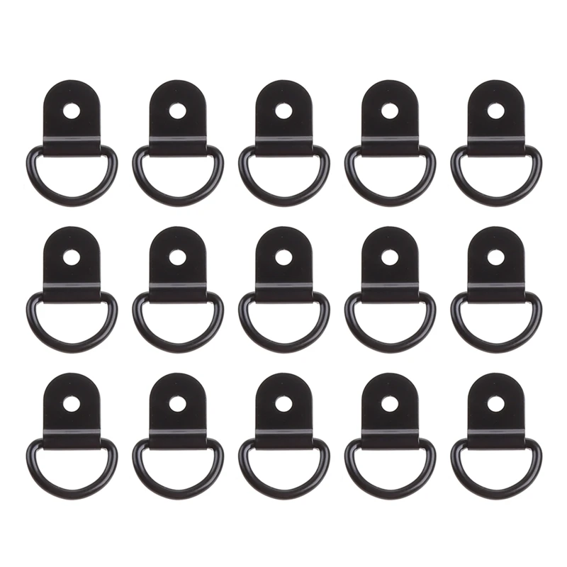 

20Pcs D Shape Pull Hook TieDown Anchor Ring Cargo Fixed Buckle for Truck Trailer Cargo Bolt on V Ring
