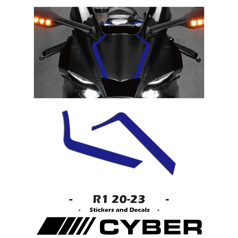 For YAMAHA YZFR1 R1 2020-2023 New Sticker Decal 2020-2021-2022-2023 Motorcycle Front Fairing Shell Line Sticker Decal for yamaha yzfr1 r1 2020 2023 new sticker decal 2020 2021 2022 2023 motorcycle front fairing shell line sticker decal