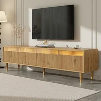 Современный деревянный шкаф под телевизор 178 см — минималистичный дизайн, большое хранилище, 4 ящика, акрил, идеально подходит для гостиной, стабильный, стильный — изображение 3