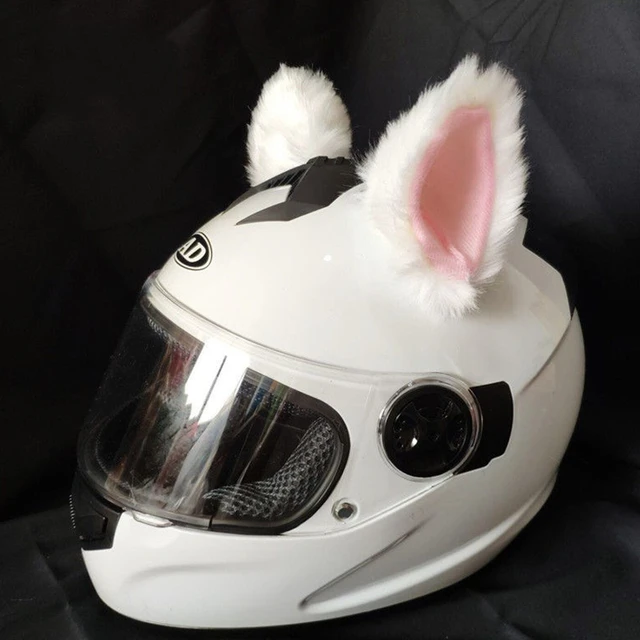 Kaufe Neue Katze Ohren Helm Dekoration Aufkleber Motorrad