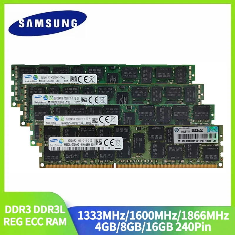 Memória de servidor Samsung, DDR3, DDR3L, 16GB,