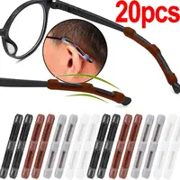 Manchon antidérapant en Silicone pour lunettes, cadre pour les yeux, jambe de traînée, support de crochet d'oreille fixe, artefact Anti-chute, accessoires pour lunettes, 10/20 pièces 1