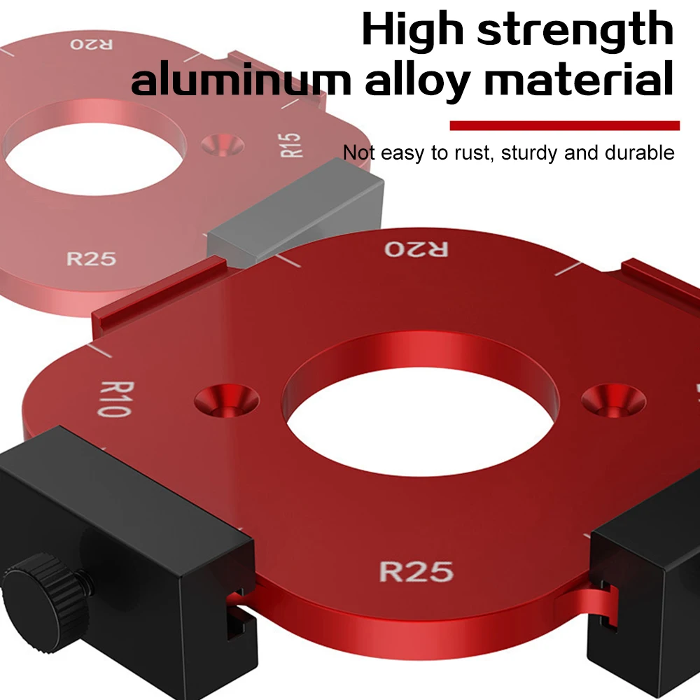 Woodworking Fillet Positioning Mold Wardrobe Corner Fillet Mold Trimming Machine Template Tool R Corner Arc Template Alloy
