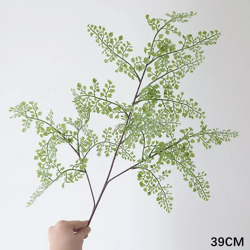 1/2 Stück Künstliche Plastik-Farnpflanzen, Simulierte Grünpflanzen für Heim, Zimmer, Hochzeitsdekoration, Außenbereich, Garten, Bürodekoration – Detail 7