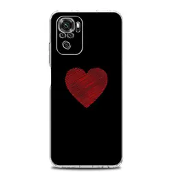I Love You Pink Heart Clear Phone Case for Redmi 9A (B7)