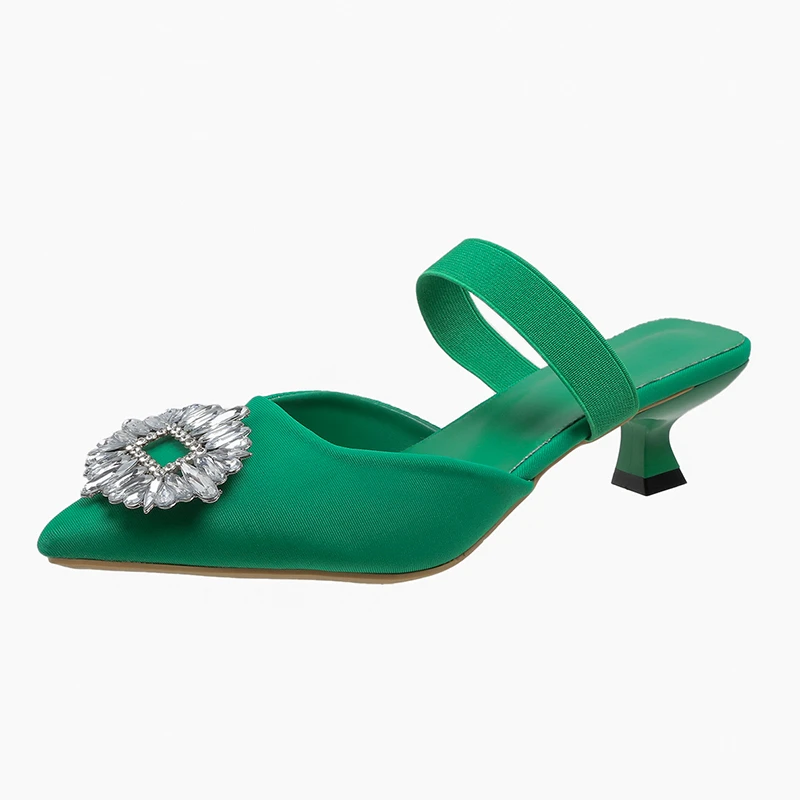 

Босоножки женские на среднем каблуке, с блестками