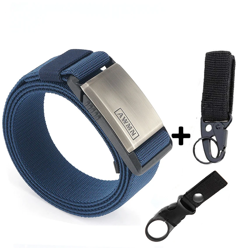belts designer 2020 Fashion Nylon Belt Metal Magnetic Buckle Adjustable Belts For Men Military Combat Elastic Belts High Quality Wear-resistant work belts for men Belts