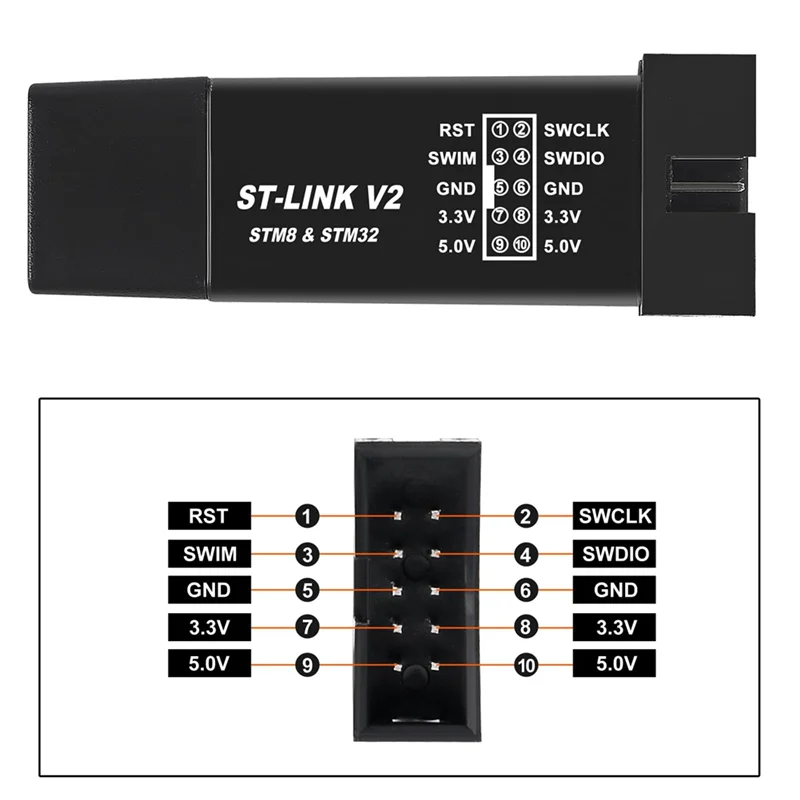 【Popular】 New!!STM32 Download Programmer ST-Link V2 ST-LINK V2 Download Programmer.