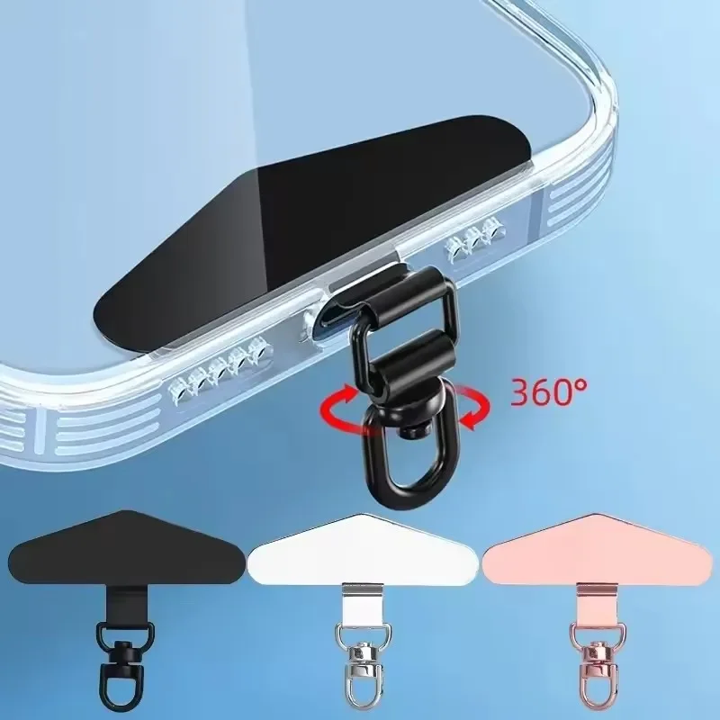 Metal Phone Lanyard Patch Clip - Ultra Thin & Rotatable Steel Tether Tab