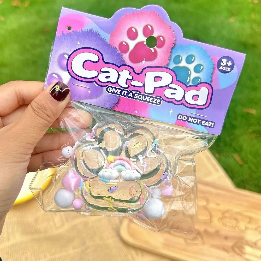 Funny Cute Squeeze Cat Paw Toys Soft TPR Pinching and Decompressing Cat Paw Sticky Relief Relax Toys Squeeze Toy Gift 4