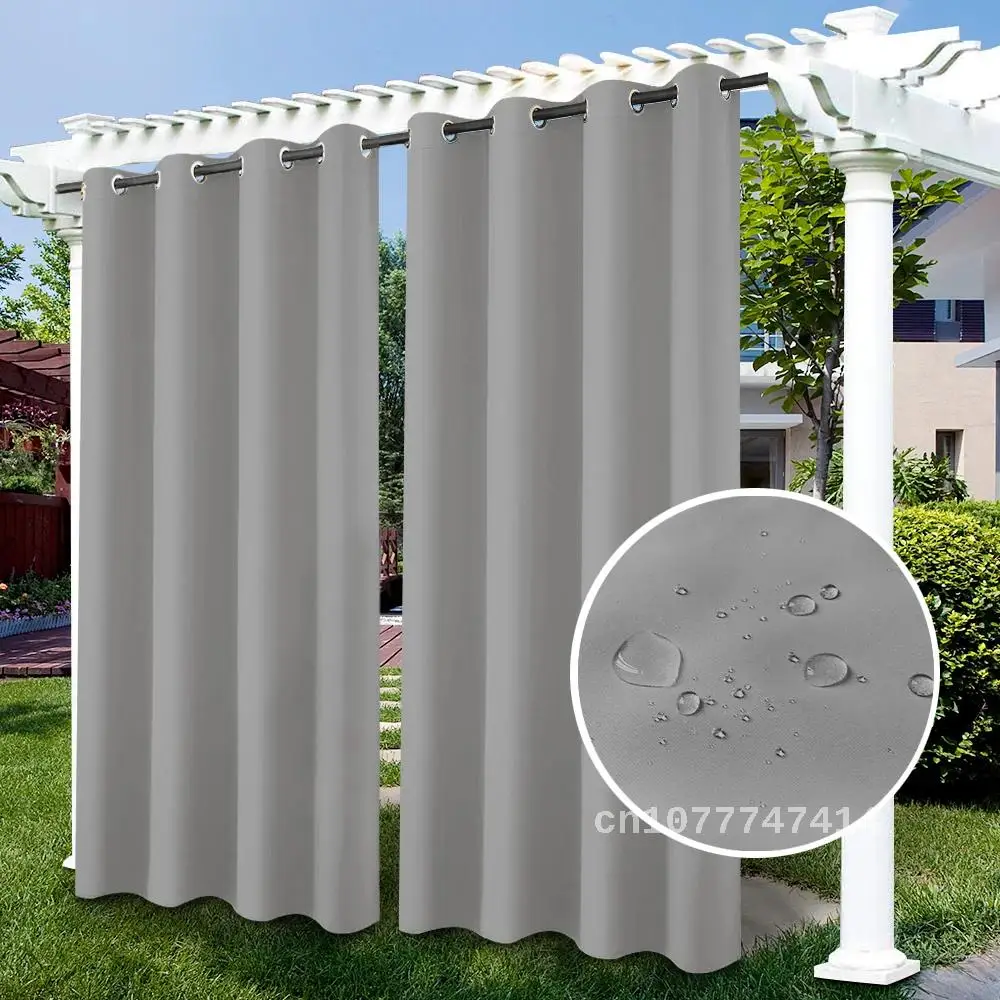 

Pavilion Garden Terrace Porch Waterproof Outdoor Curtains for Living Room Bedroom Indoor Blackout Patio