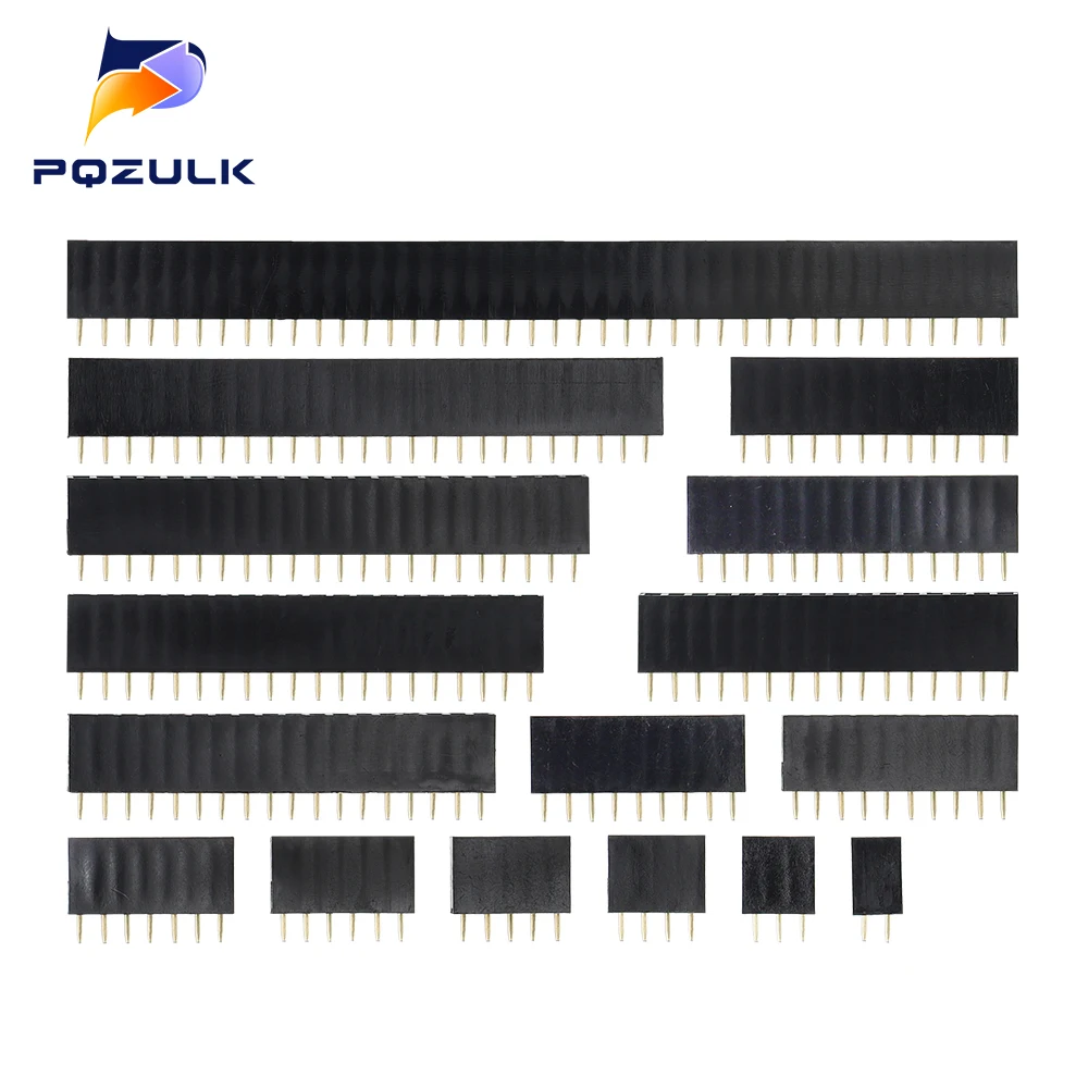 Pin Header 100PCS Single Row Female 2.54MM Spacing 2P-15P 40P