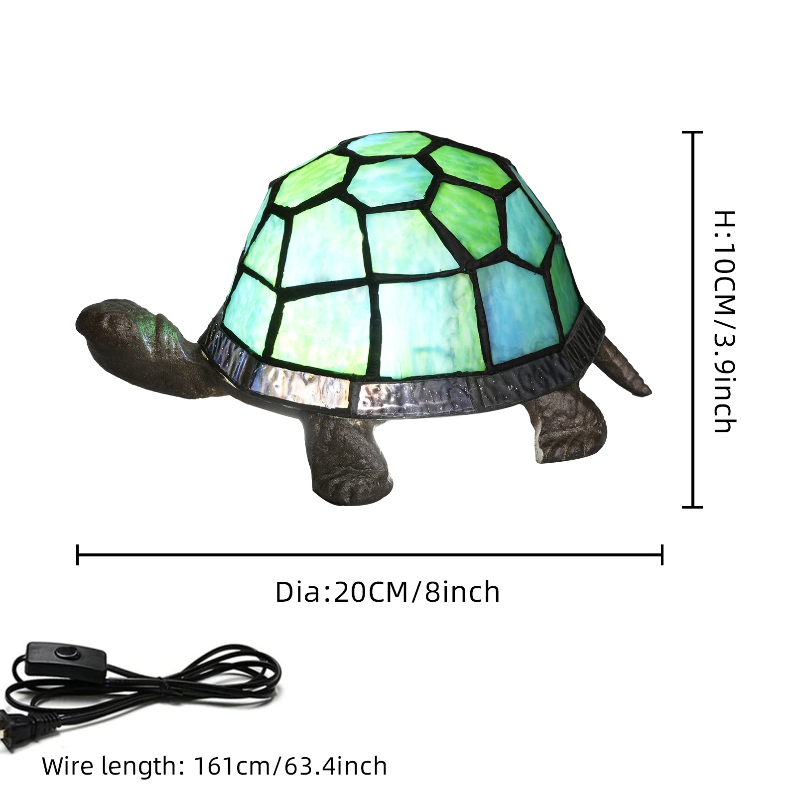 Stained Glass Turtle Lamp 3