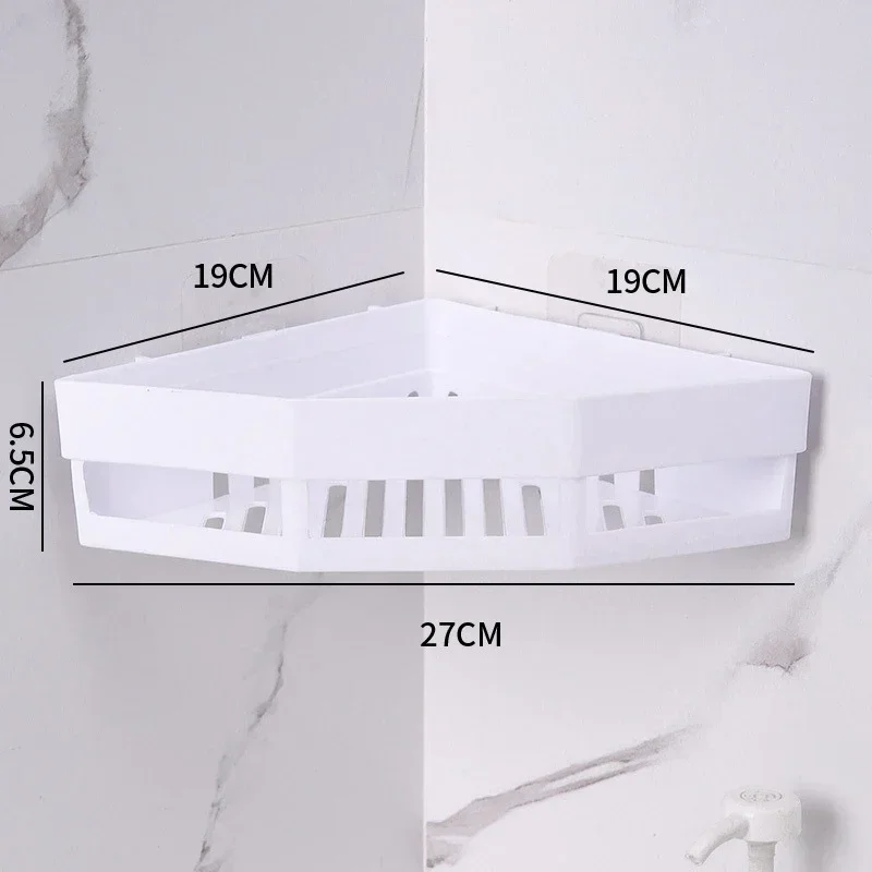 Bathroom Shelves No-drill Wall Mount Corner Shelf Shower Storage Rack Holder For Wc Shampoo Organizer Bathroom Accessories 5