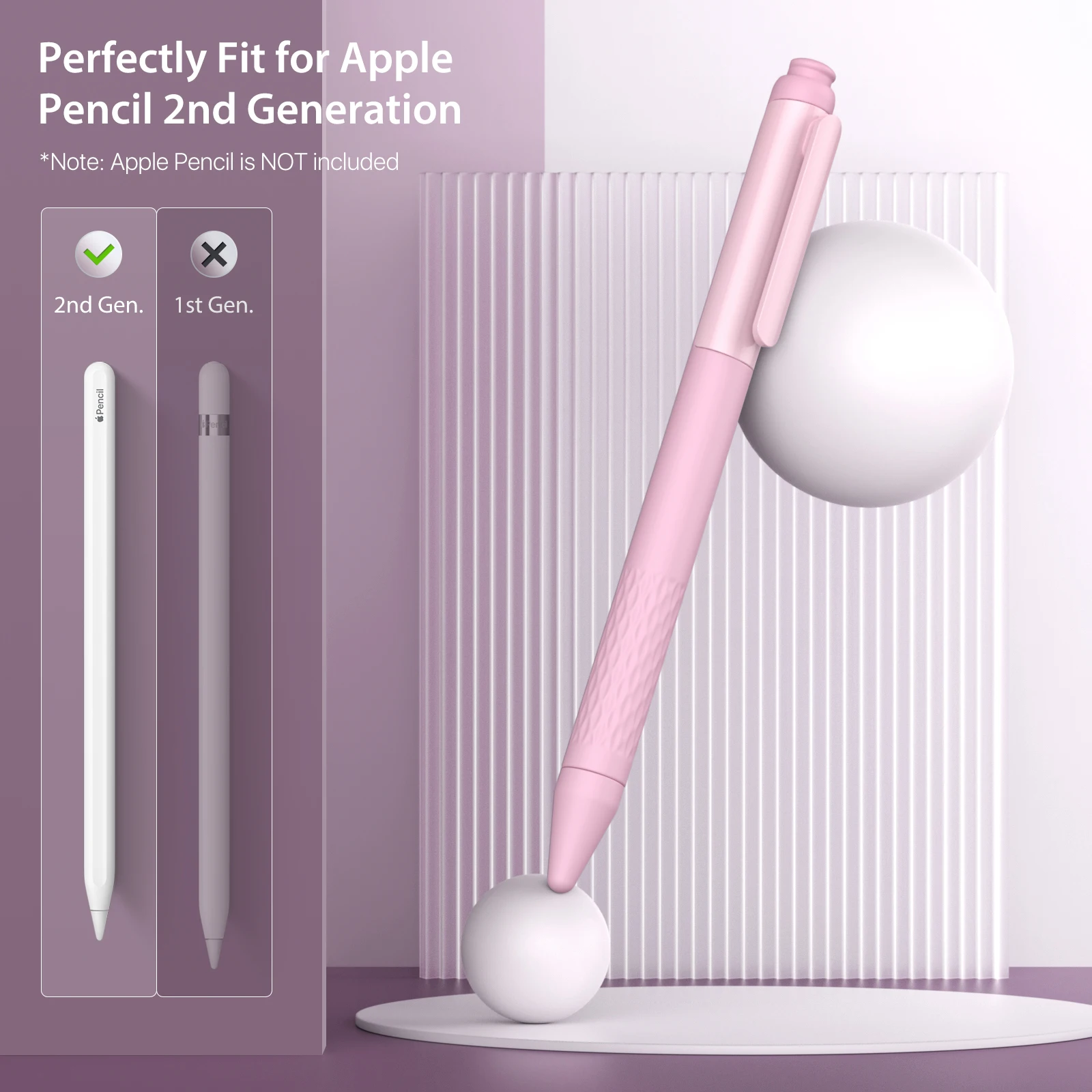 Moko Silicone Pencil Case para Apple Pencil 2n Capa Protetora Leve Carga sem Fio Anexar Magneticamente - Imagem 5
