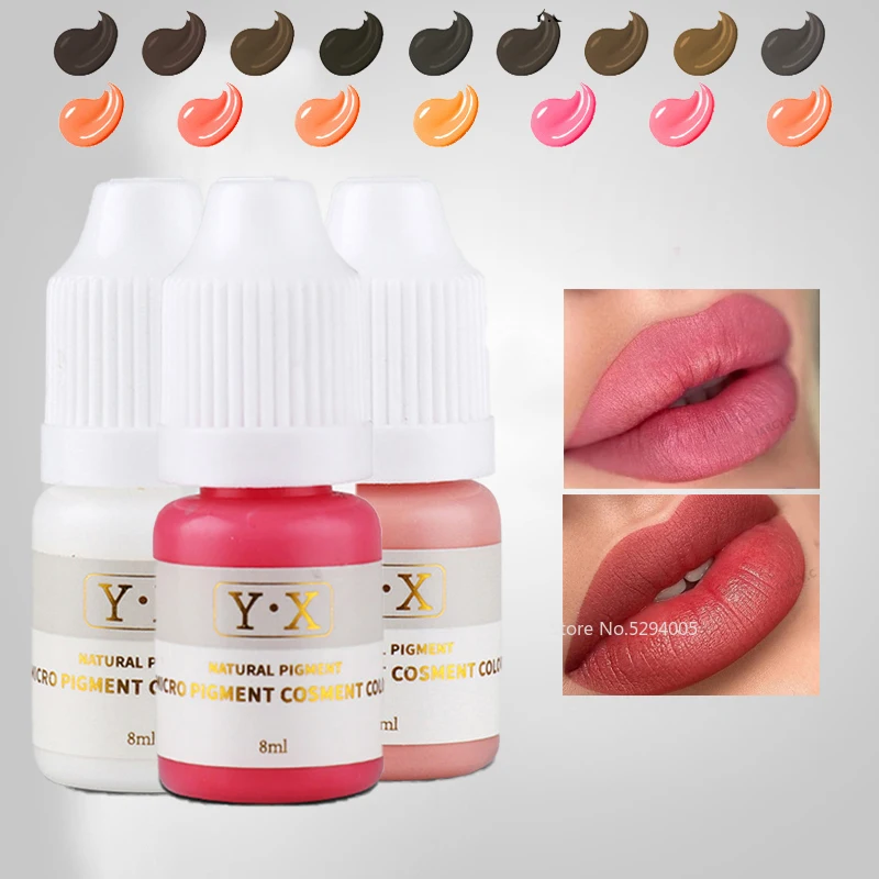 

Tattoo Microblading Paint Ink 8ml Permanent Makeup Pigment for Semi Permanent Body Art Eyebrow Eyeliner Lip Tint Makeup Supplies