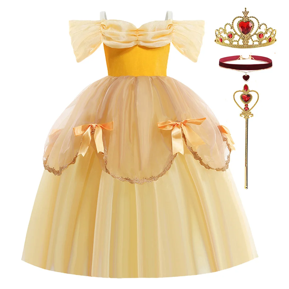 

Одежда для детей 3-10 лет желтое пушистое платье без рукавов для девочек на Хэллоуин Рождество платье для ролевых игр подарок на Новый год