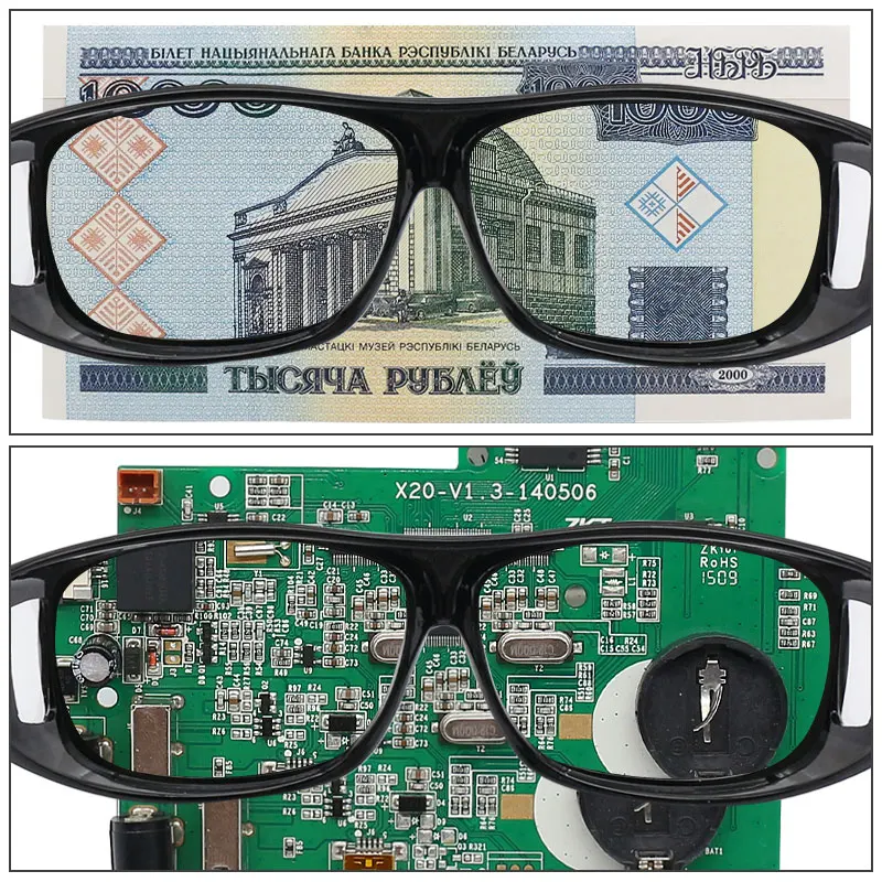 Occhiali Con Lente D'Ingrandimento 500% - 2 Pezzi, Leggeri, Anti Luce Blu, Per Lettura E Lavori Di Precisione - Foto 10