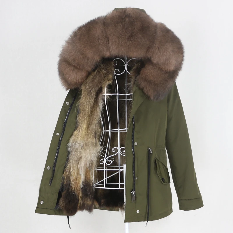 OFTBUY 2022 Waterproof Parka Real Fur Coat Winter Jacket Women Natural Fox Fur Collar Hood Thick Warm Outerwear Removable New