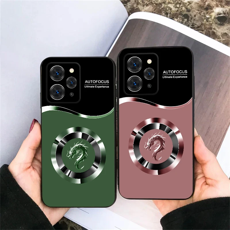 Circle New Dragon Head Design TPU Soft Phone Case