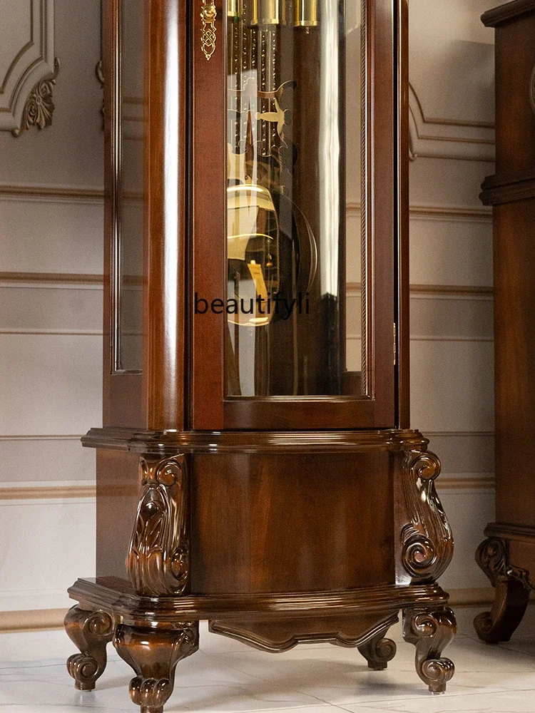 Hermle レトロ木製置時計 German Hermle the Grandfather Clock Living Room Gold