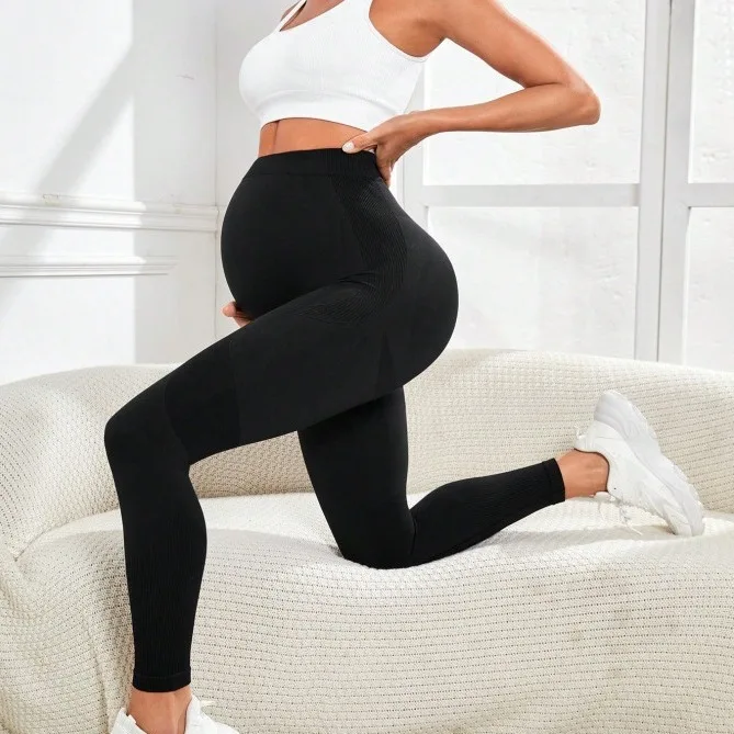 Women's Maternity Leggings Over The Belly Pregnancy Active Wear Workout Yoga Tights Pants
