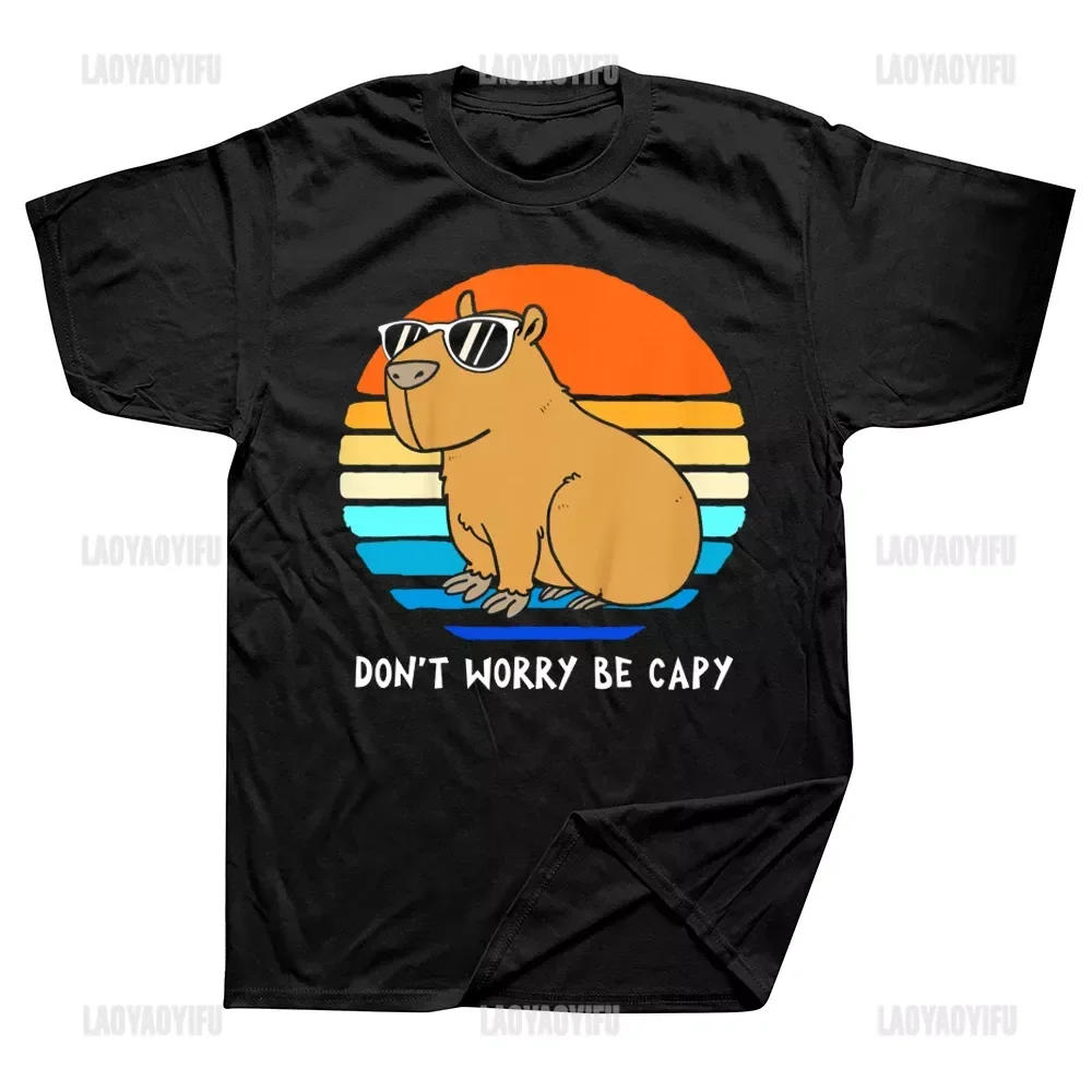 

Funny Capybara Dont Be Worry Be Capy Print T Shirt Graphic T Shirts Streetwear Short Sleeve BirthdayGifts Unisex Clothing Cotton